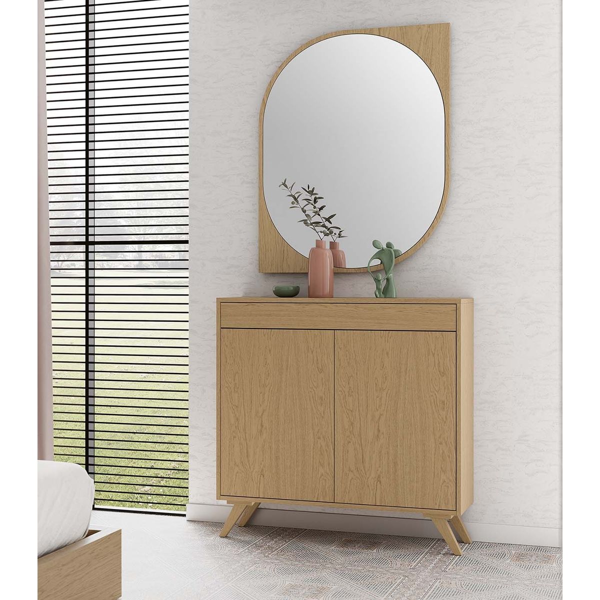 TU MESITA - Zapatera Moderna Angela color Roble Natural TU MESITA