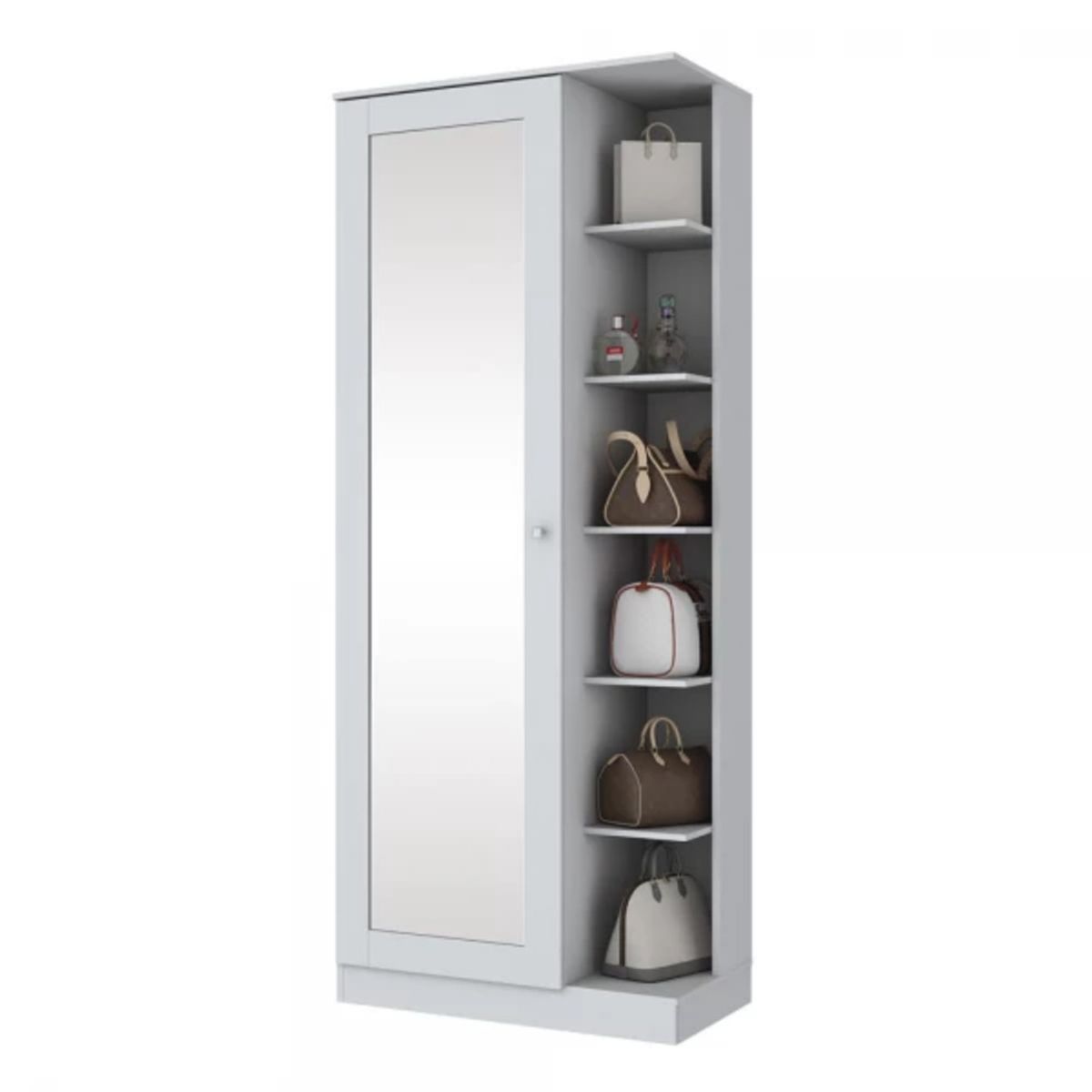 TU MESITA - Zapatera Moderna Brunella con Espejo color Blanco TU MESITA