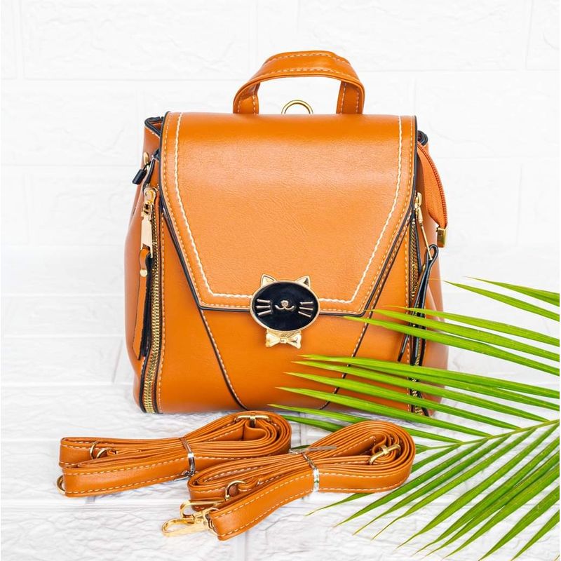 GENERICO - Cartera Mochila Morral en cuero Pu para mujer