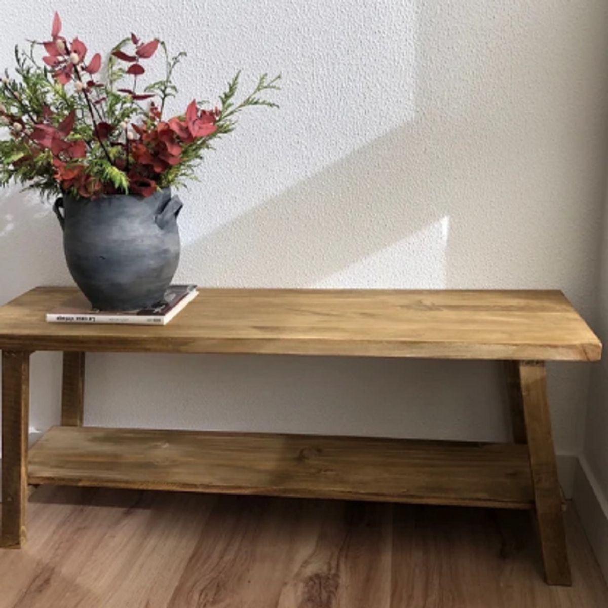 MOBILIARI - MP Banco de madera decorativo Aloia - Natural