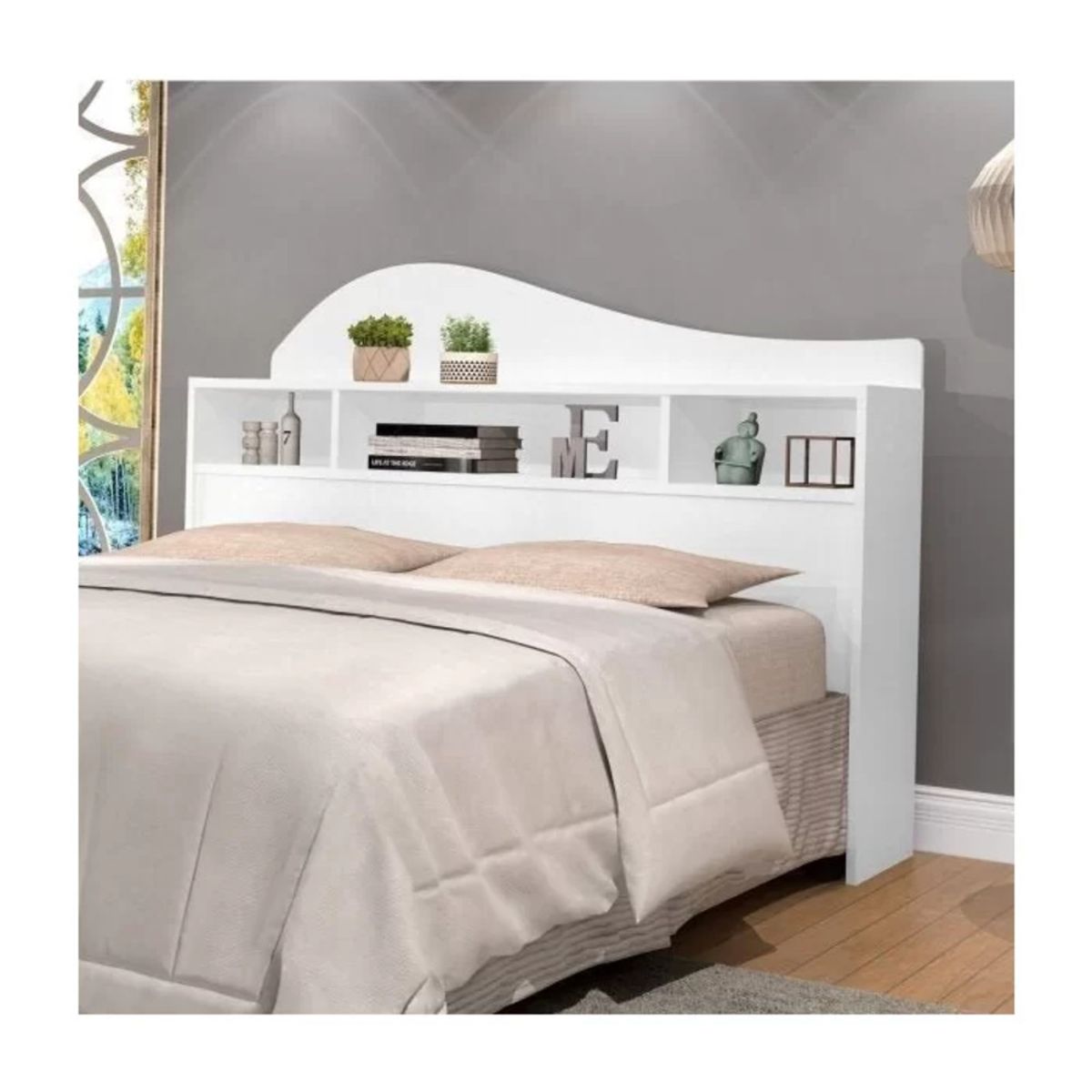 TU MESITA - Cabecera de Cama Irlanda color Blanco 15 plaza TU MESITA