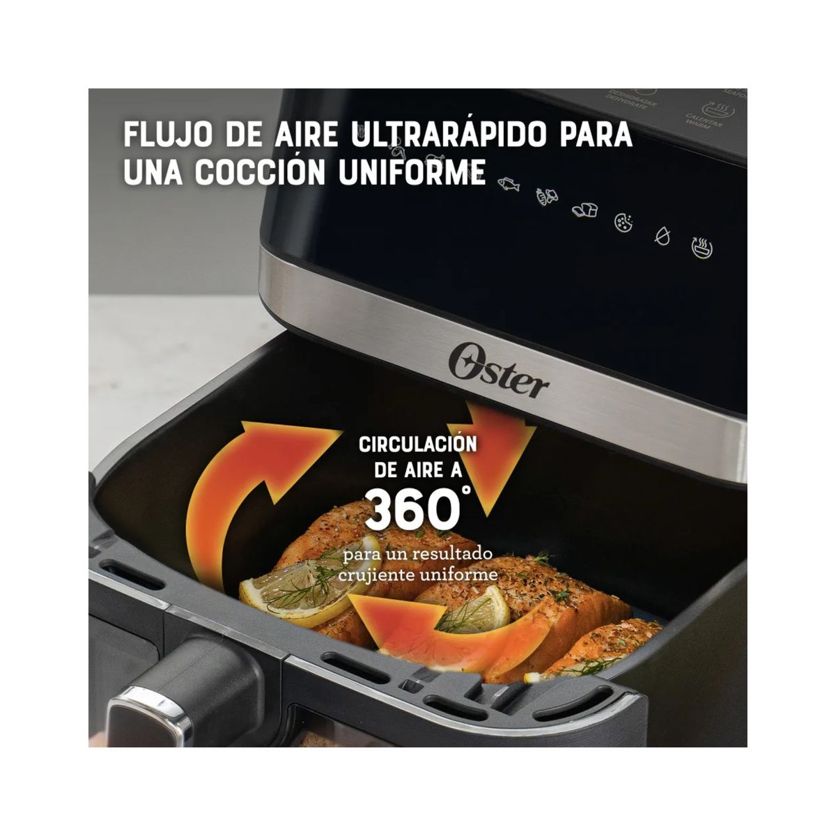 OSTER - FREIDORA DE AIRE DIGITAL DE 6 LITROS DIAMOND FORCE OSTER CKSTAF60WDDF