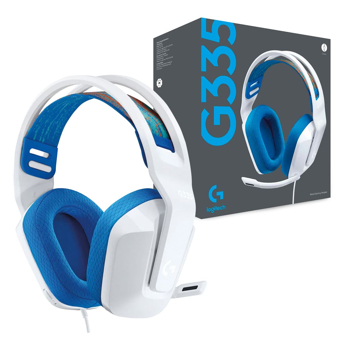 LOGITECH - AUDIFONO GAMER LOGITECH G335 CON MICROFONO WHITE