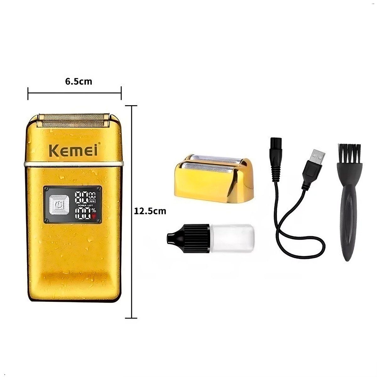 KEMEI - Maquina Afeitadora Shaver Kemei KM TX9 Dorado