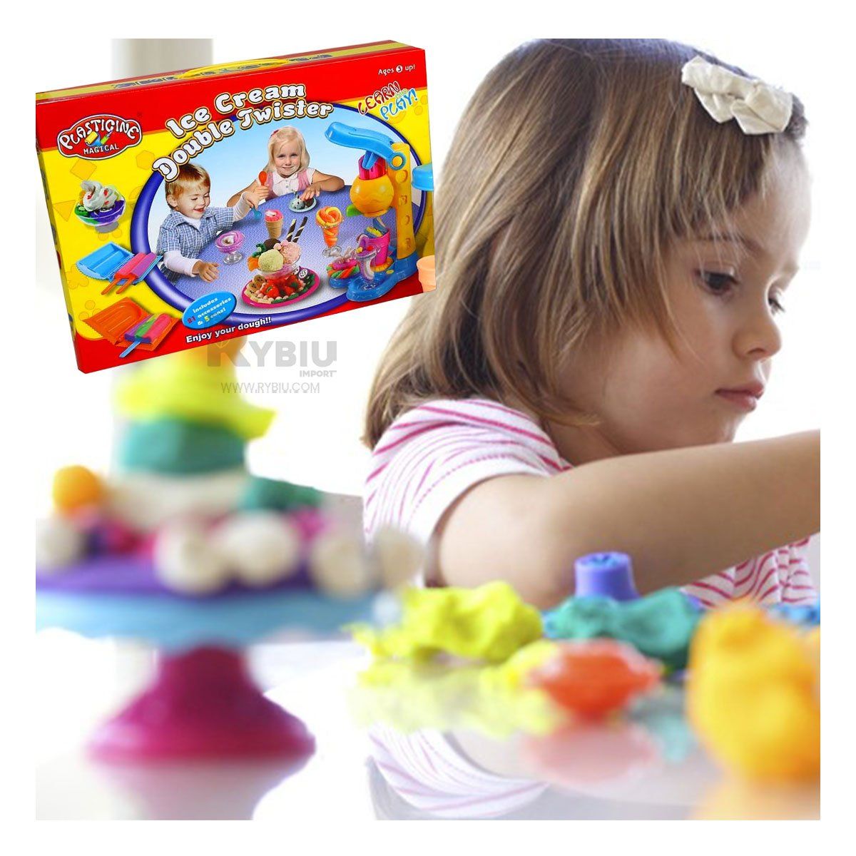 RYBIU IMPORT - Plastilina no Toxica de Color Amarillo Y+Regalo Agendita