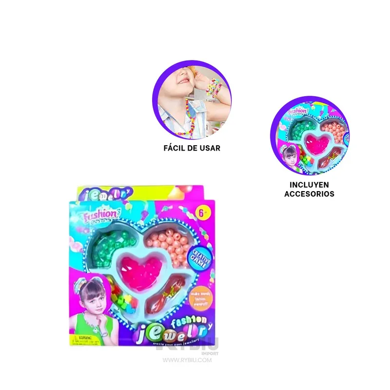 RYBIU IMPORT - Set para Armar Pulseras en Multicolor Y+Regalo Agendita