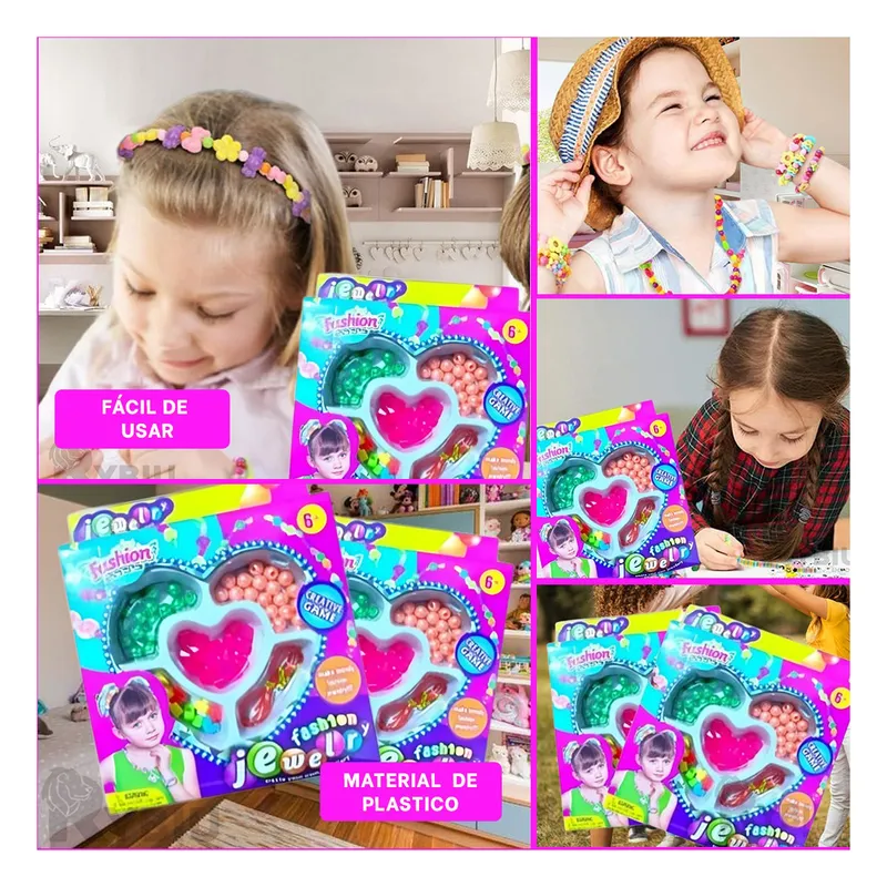 GENERICO - Caja para armar pulseras en Multicolor Y+Ligas de Regalo