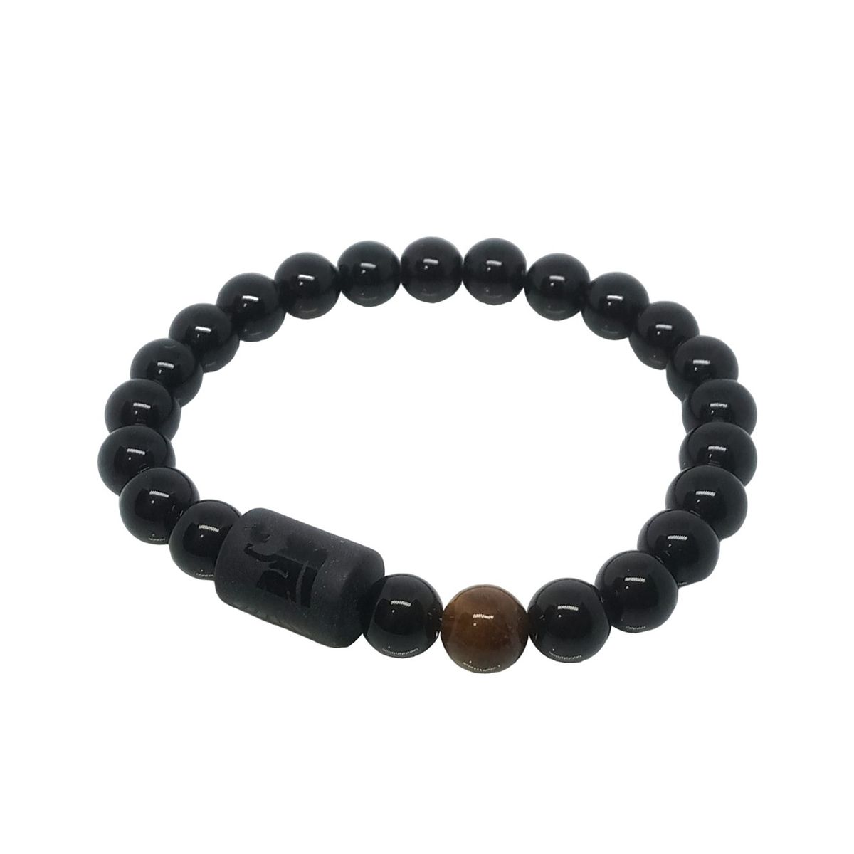 LUCYANA JOYAS Y ACCESORIOS - Pulsera para Hombre Zodiaco VIRGO Cuarzo Ágata y Ojo de Tigre