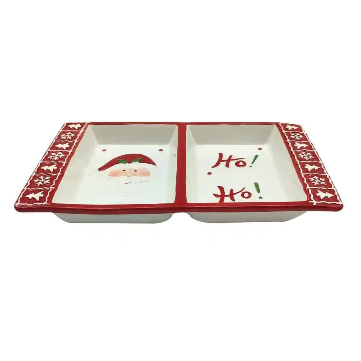 OTTOWARE - Plato Navideño Doble Compartimiento