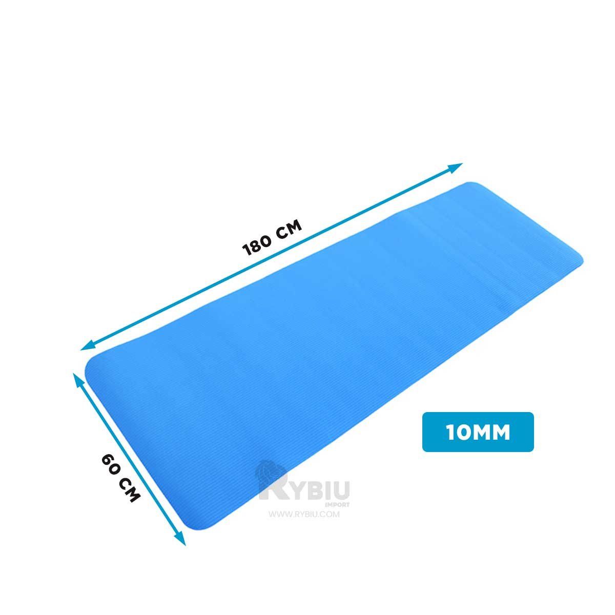 GENERICO - Alfombra de Yoga 10mm Celeste Y+Regalo Ligas para Peinar