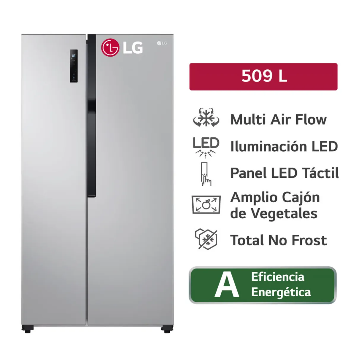 LG - REFRIGERADORA LG   LS51BPP 509L NO FROST PLATEADO