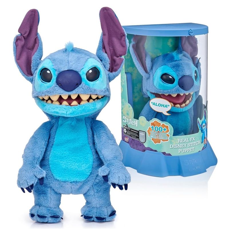 DISNEY - Peluche Disney Stitch 45 cm Animatronico +100 Reacciones