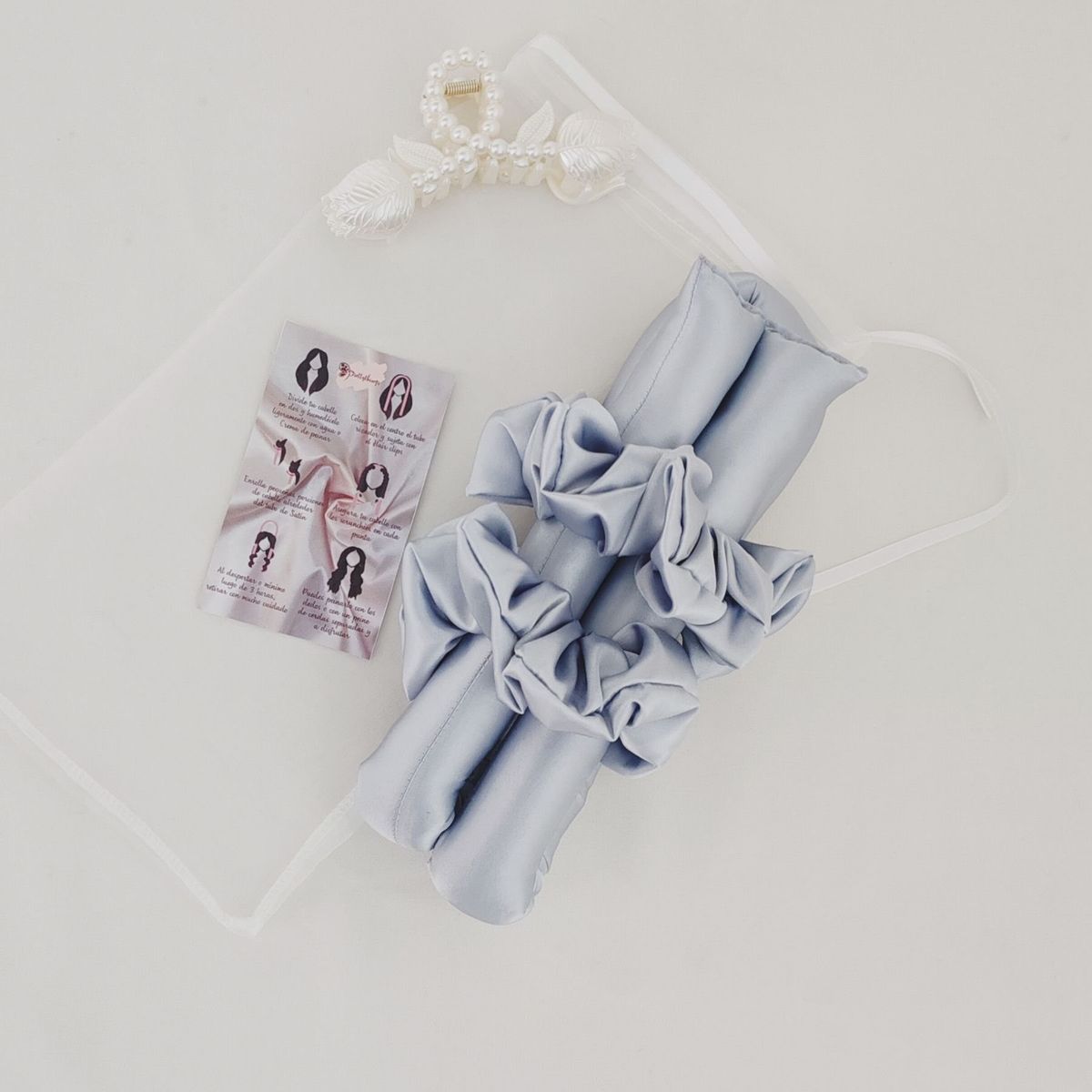 GENERICO - Rizador de Cabello Sin Calor 2 Collets 1 Gancho - Gris