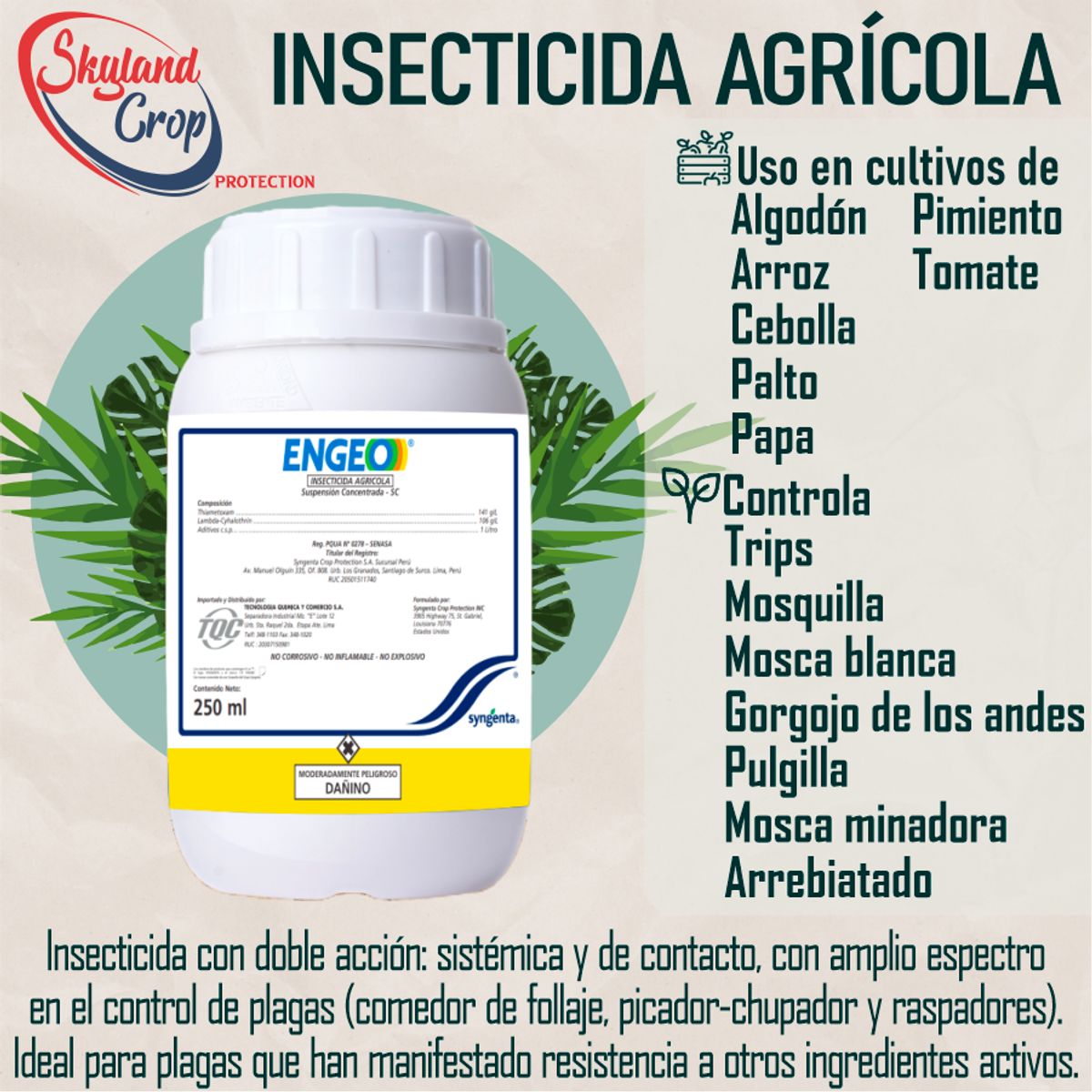 GENERICO - ENGEO 250mL  INSECTICIDA AGRÍCOLA