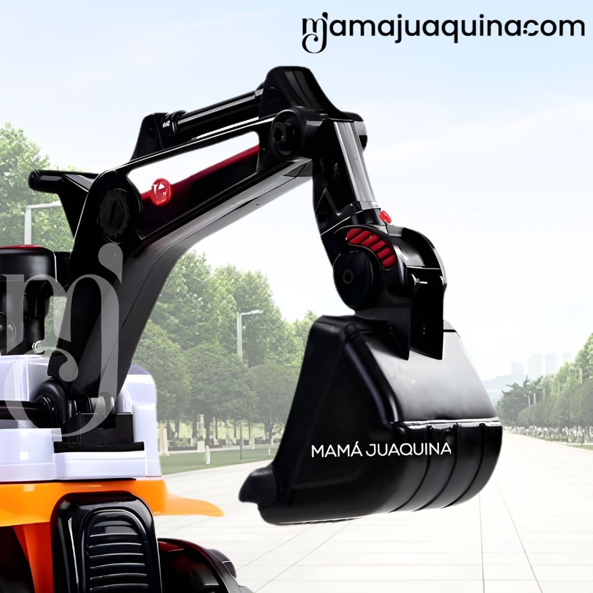 GENERICO - Correpasillo Didáctico «NEDJIM»  con Palanca Excavadora Orange