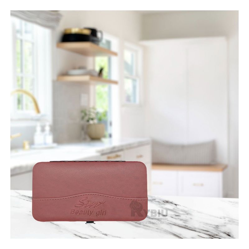 RYBIU IMPORT - Set para Uñas Manicure y Pedicure Guinda Y+Papel de Regalo