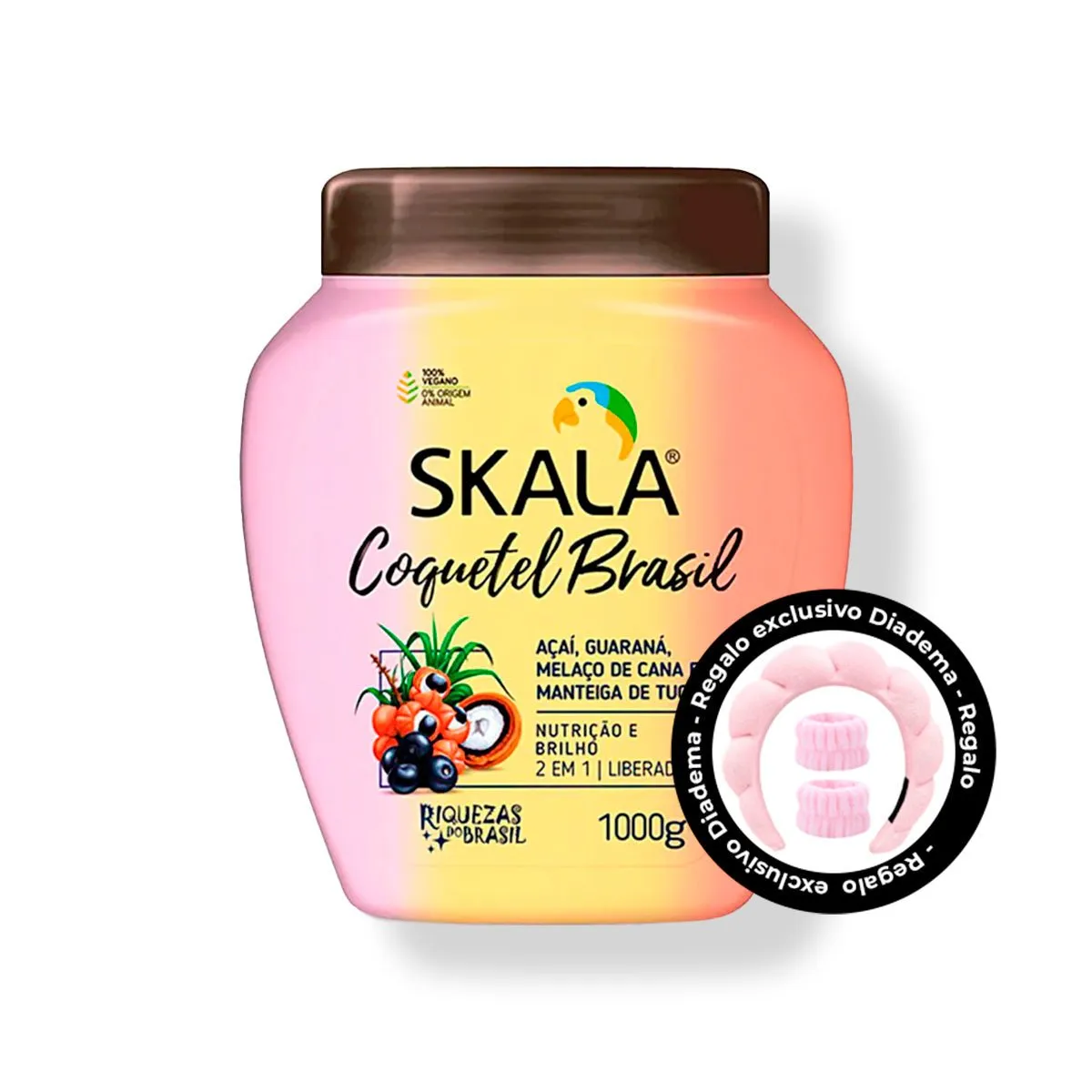 SKALA - CREMA COQUETEL BRASIL CAPILAR NUTRITIVA SKALA + R DIADEMA Y MUÑEQUERA