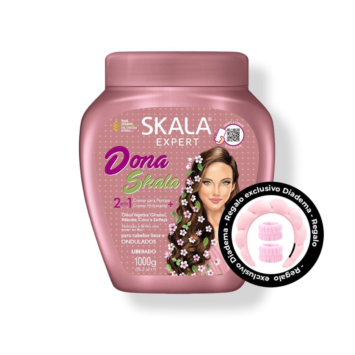 SKALA - CREMA DE  DONA SKALA 1000G SKALA + REGALO DIADEMA Y MUÑEQUERAS