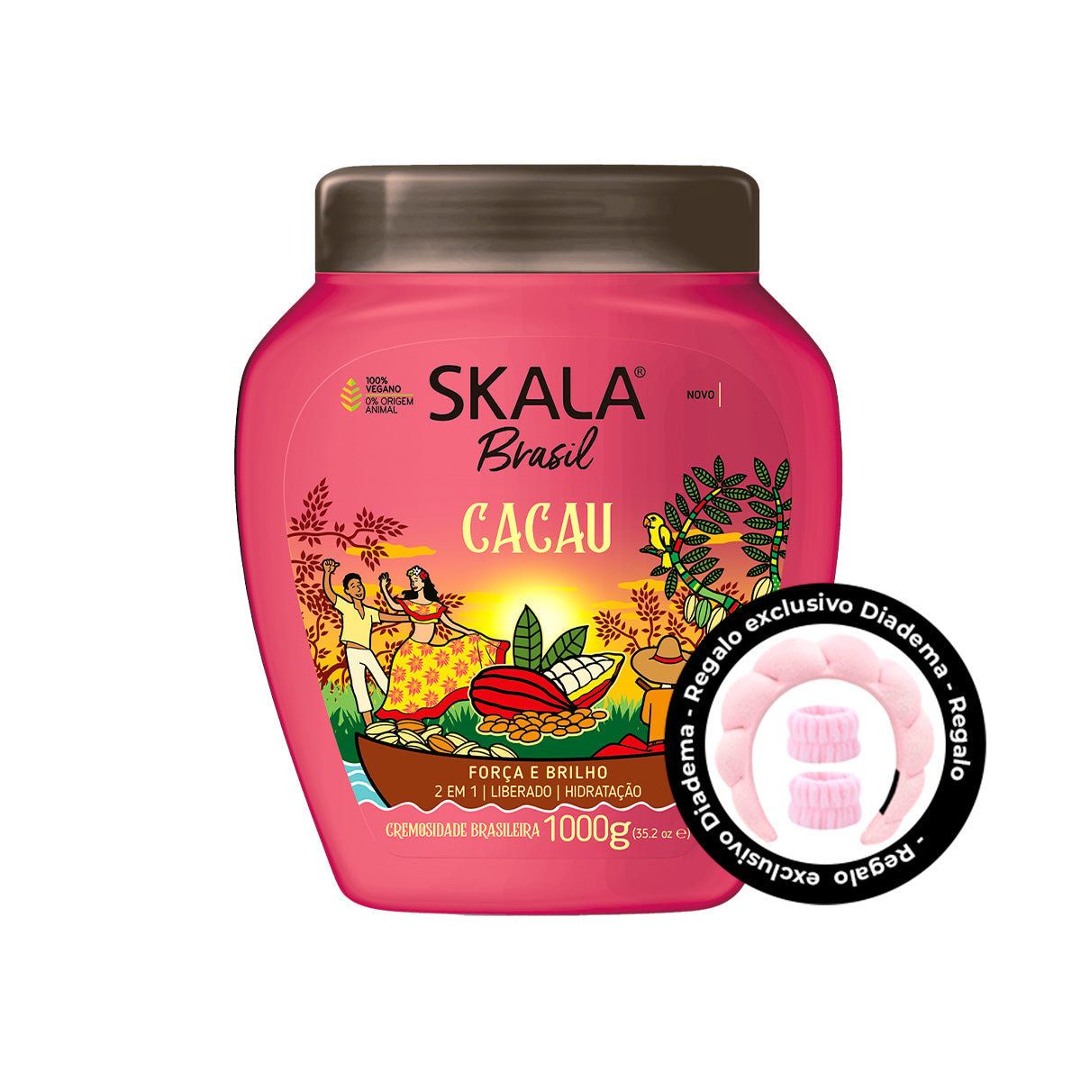 SKALA - CREMA CAPILAR BRAZIL COCOA 1000G SKALA + REGALO DIADEMA Y MUÑEQUERAS
