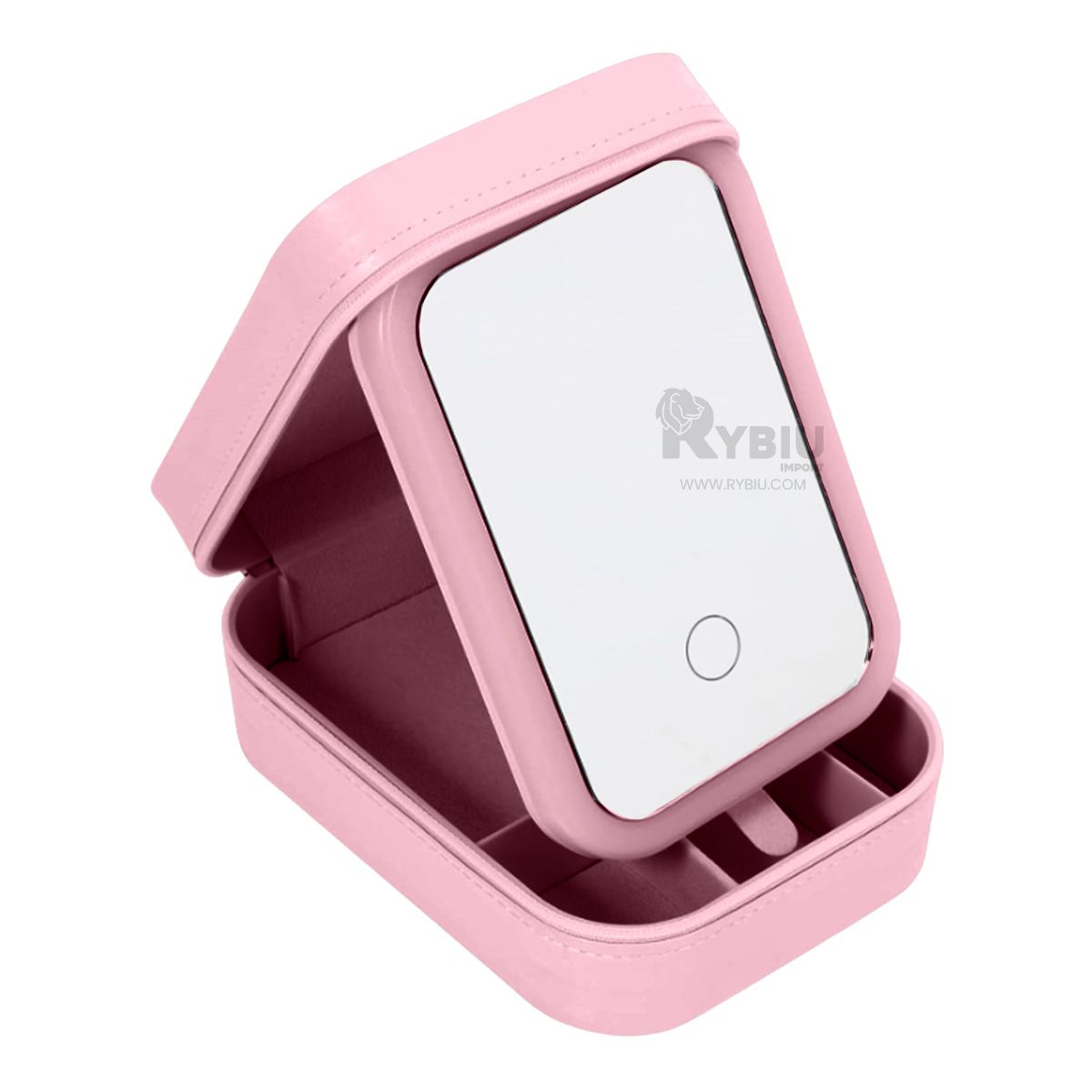 GENERICO - Joyero Compacto para Joyas en Rosado Y+Papel de Regalo