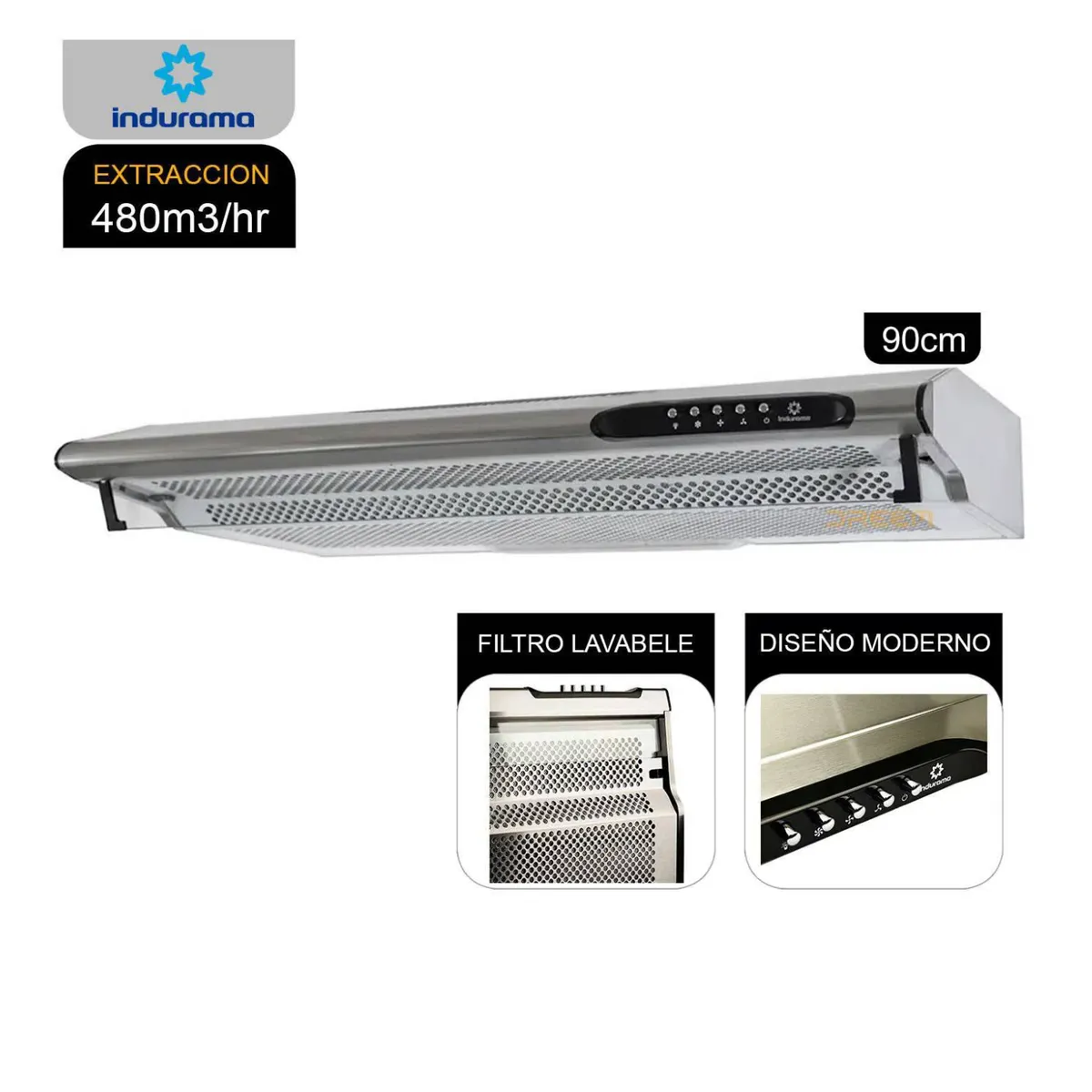 INDURAMA - Campana Extractora Indurama CEI-902CRP