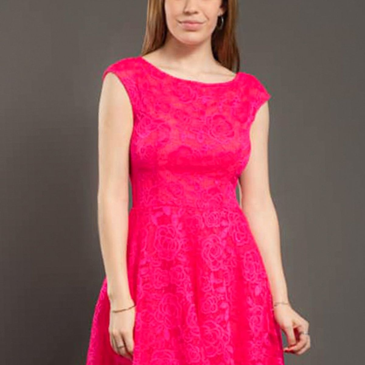 GENERICO - Vestido Encaje Corto  Shirley Color Nude - Estacion 108