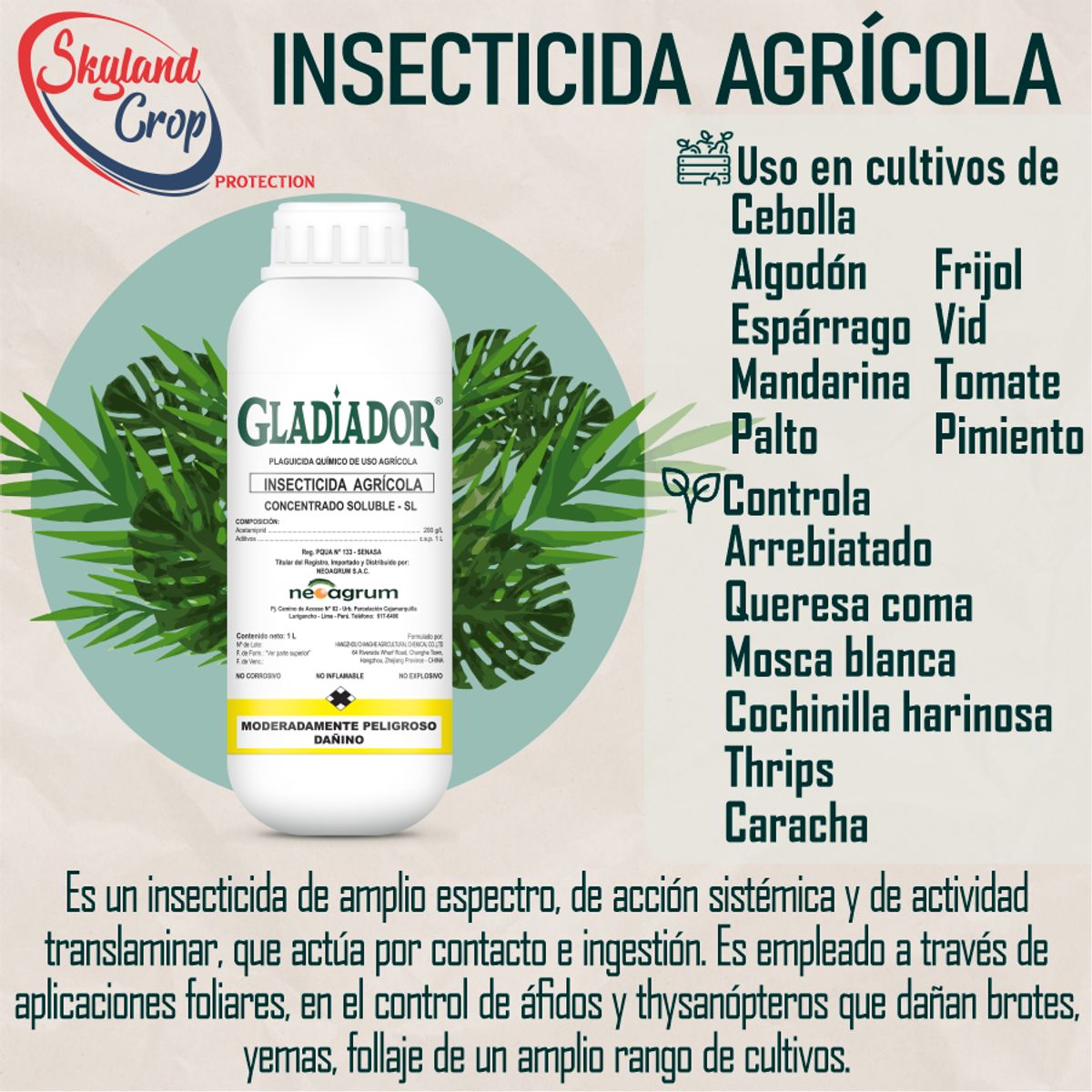 GENERICO - GLADIADOR 1L INSECTICIDA AGRÍCOLA