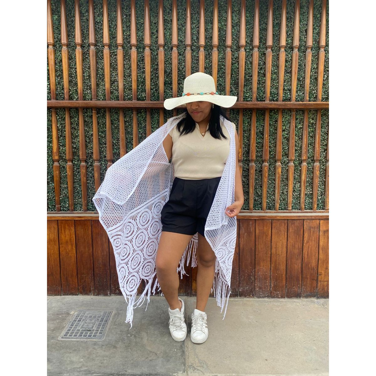 KAST PE - Kimono aesthetic Largo Capa Mujer Zoel Oversize - Blanco