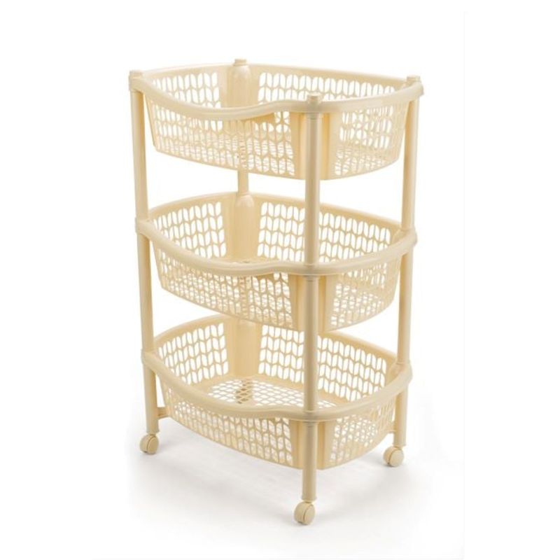 GENERICO - Despensero Ovalado Forte 3 Niveles c/ Ruedas