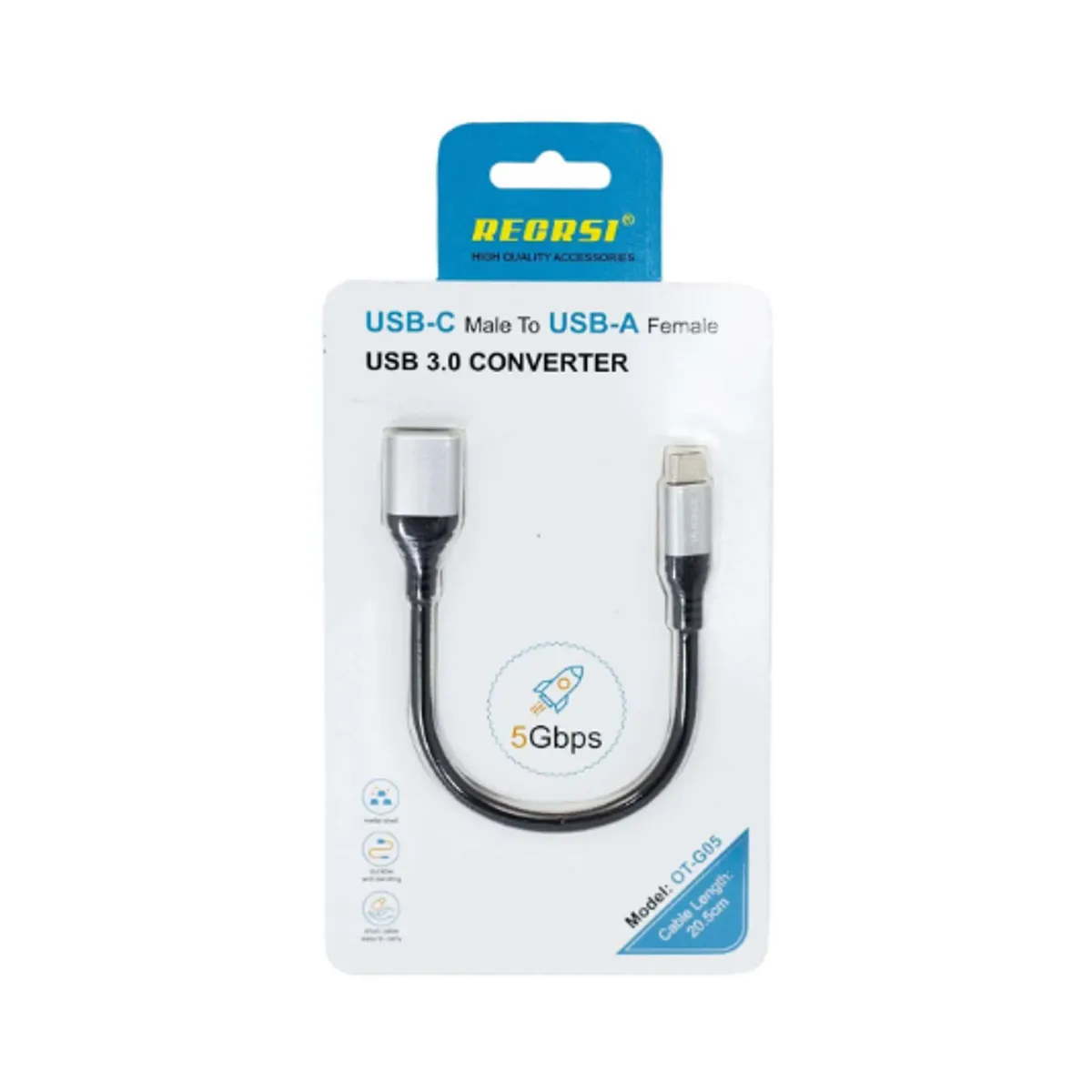 GENERICO - Cable Adaptador OTG Tipo-C a USB 3.0 OT-G05 RECRSI