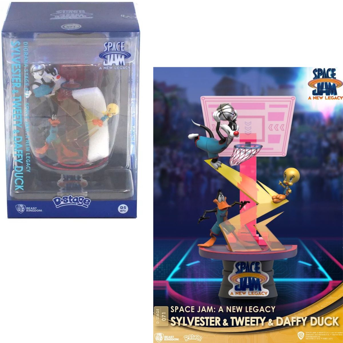KINGDOM - Estatua Space Jam - Silvestre Piolín y el Pato Lucas DS-071