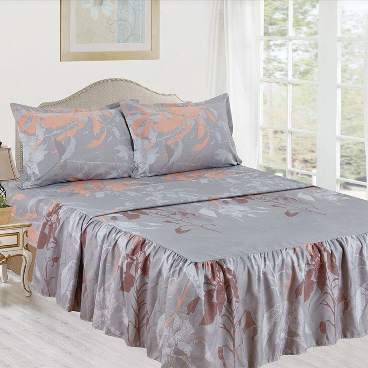 CASATEX - JUEGO DE SÁBANA CON BLONDA CASATEX DE 1.5 PLAZAS