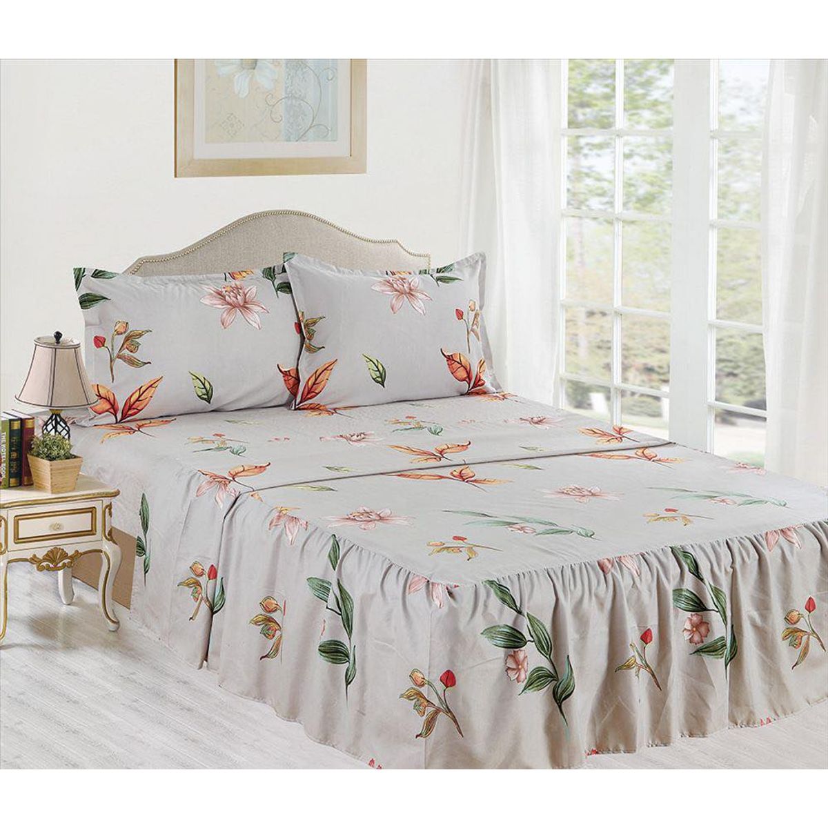 CASATEX - JUEGO DE SÁBANA CON BLONDA CASATEX DE 1.5 PLAZAS