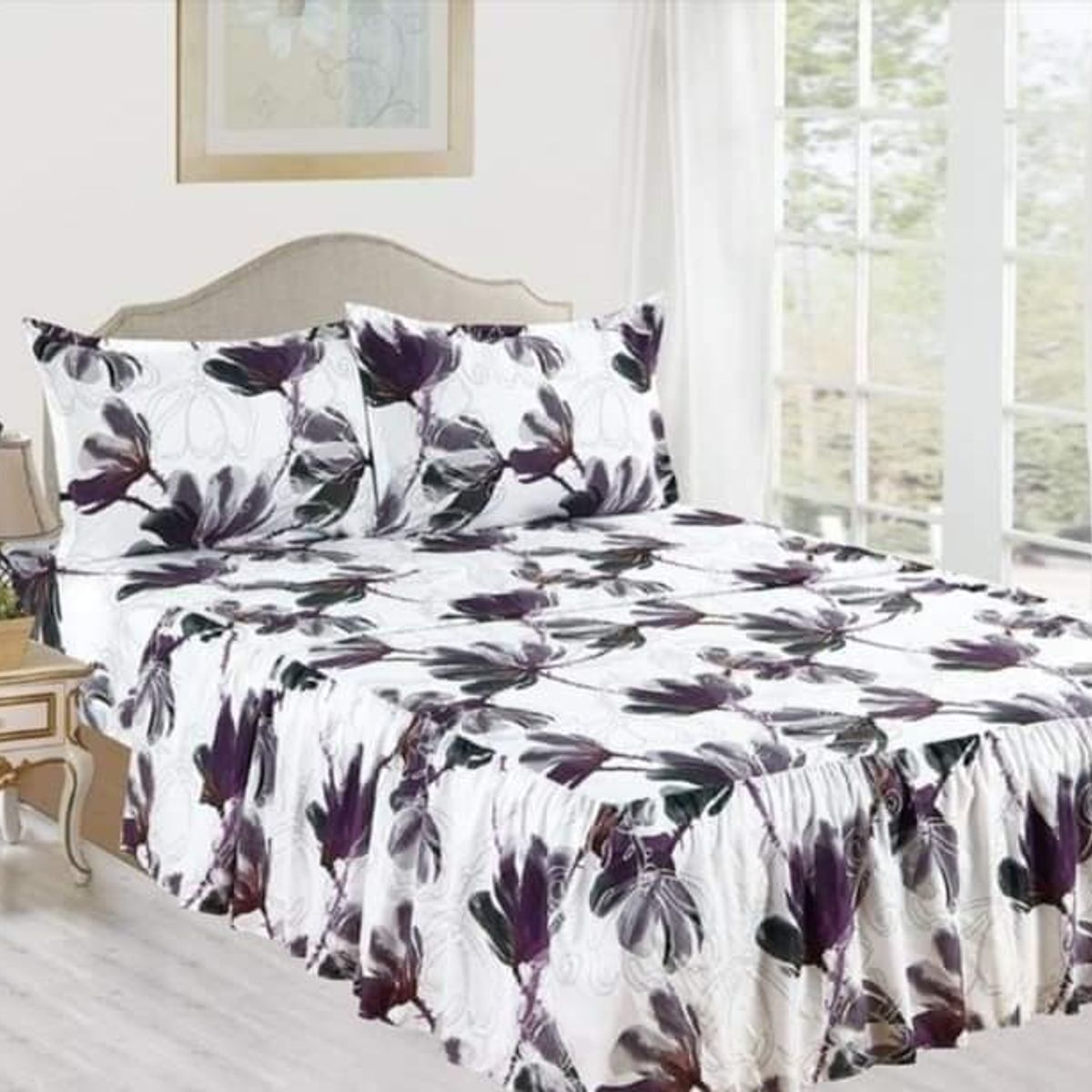 CASATEX - JUEGO DE SÁBANA CON BLONDA CASATEX DE 1.5 PLAZAS