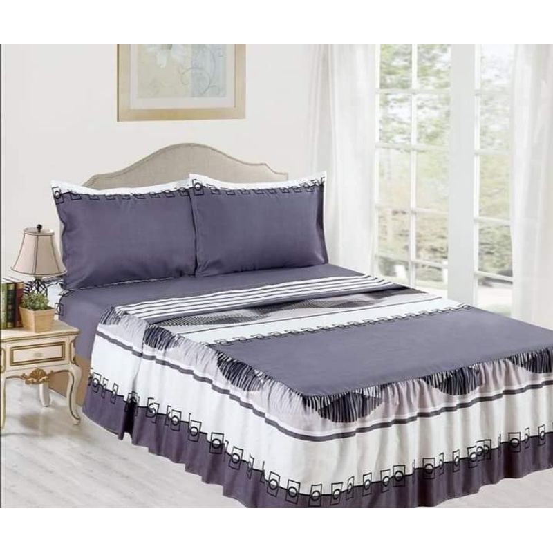 CASATEX - JUEGO DE SÁBANA CON BLONDA CASATEX DE 1.5 PLAZAS