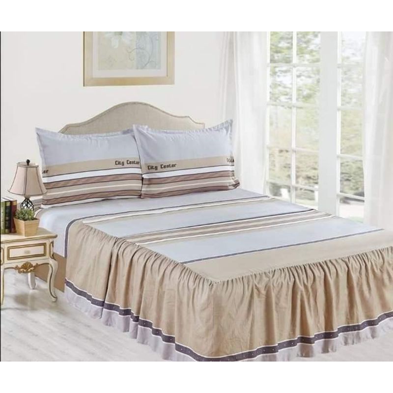 CASATEX - JUEGO DE SÁBANA CON BLONDA CASATEX DE 1.5 PLAZAS