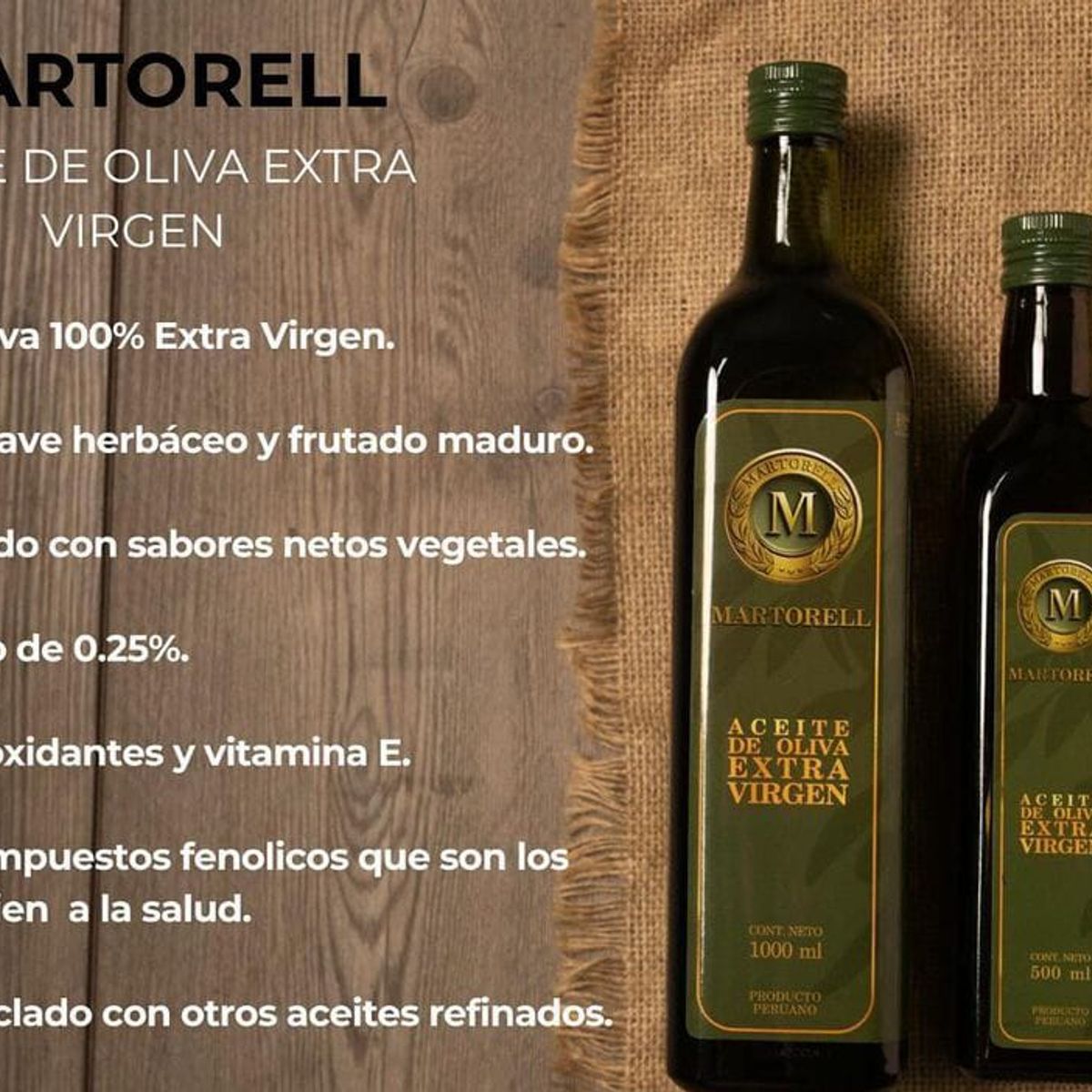 GENERICO - ACEITE DE OLIVA EXTRA VIRGEN MARTORELL - 1 LITRO