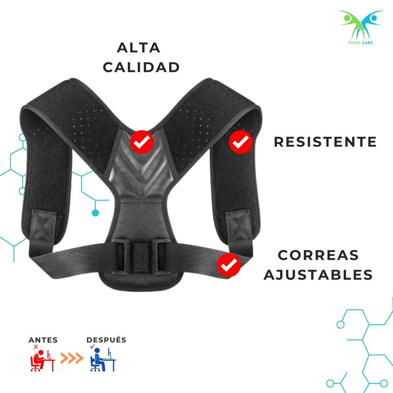 GENERICO - Corrector de postura invisible S-M regulable unisex