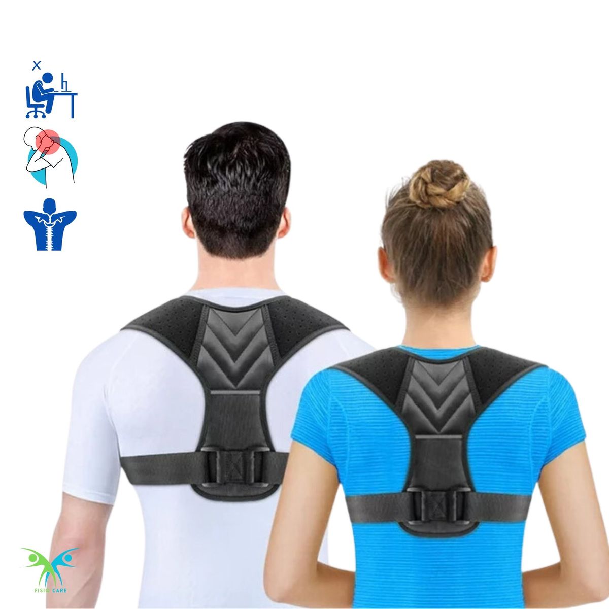 GENERICO - Corrector de postura invisible S-M regulable unisex