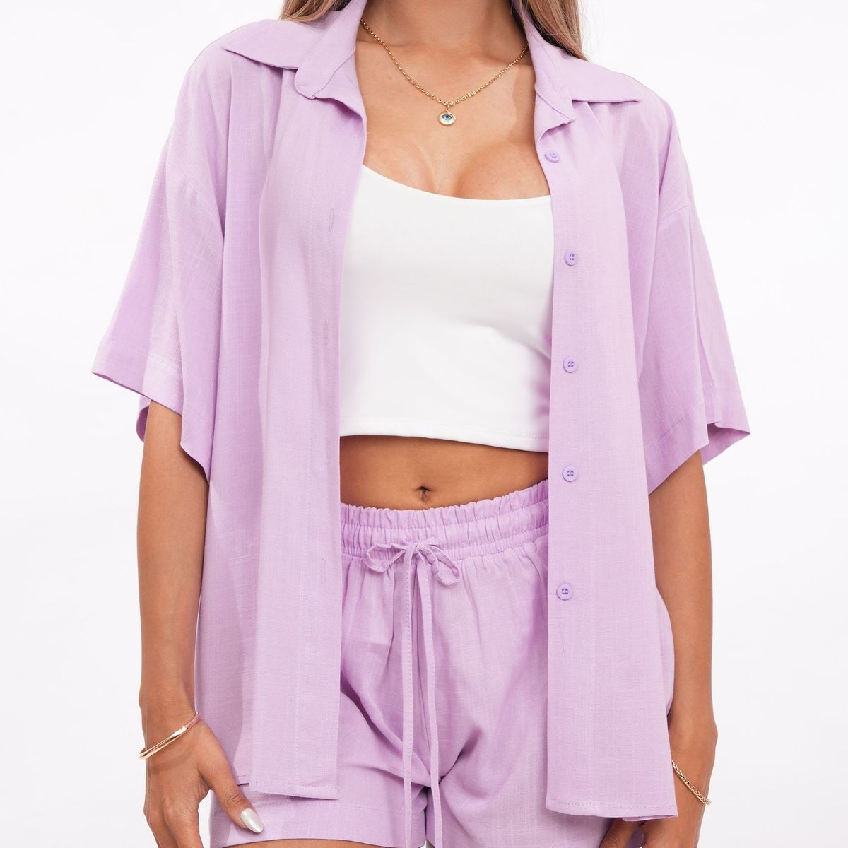 GAVISANDO - Conjunto de Lino - Summer 2025 - Camisa con botones y Short