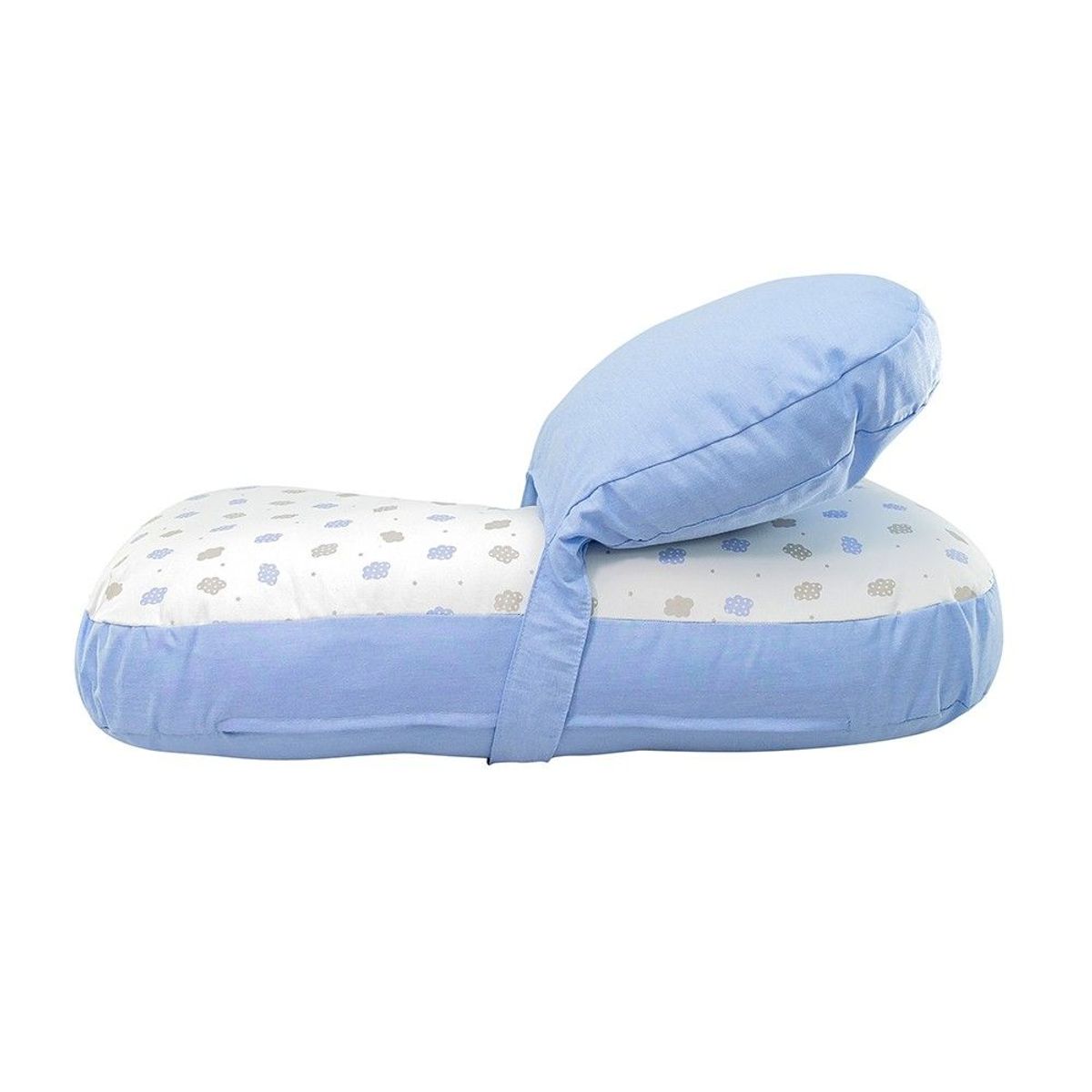 INFANTI - ALMOHADA LACTANCIA DOBLE APOYO CLOUDS AZUL
