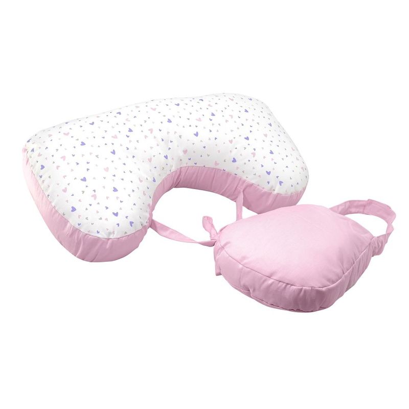 INFANTI - ALMOHADA LACTANCIA DOBLE APOYO HEARTS ROSADO