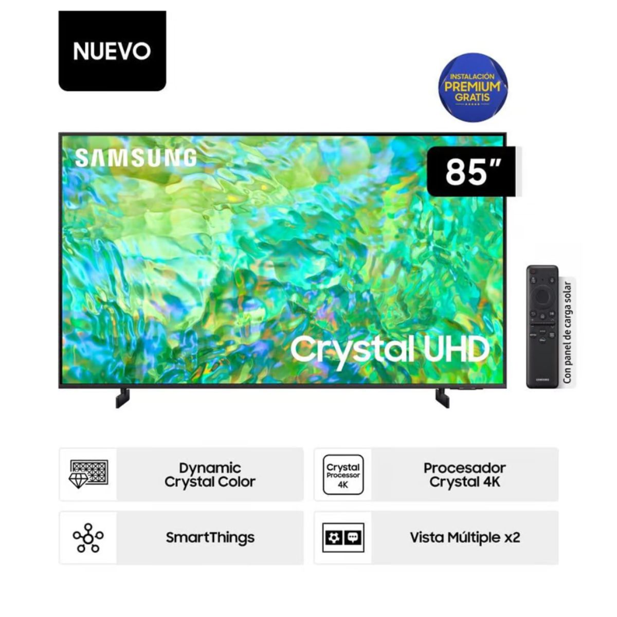 SAMSUNG - TELEVISOR SAMSUNG 85" CRYSTAL UHD 4K  UN85CU8000G