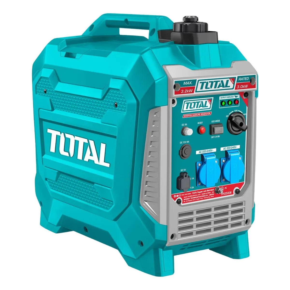 TOTAL TOOLS - Generador gasolinero silencioso encapsulado 3200w Total