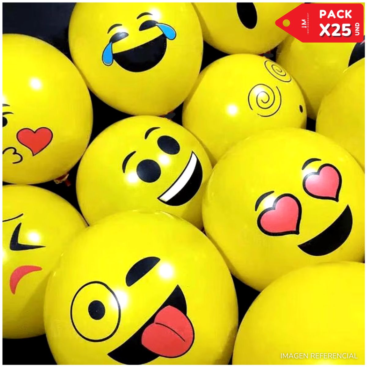 INSPIRA MARKET - Pelotas de niños caritas Pack x25