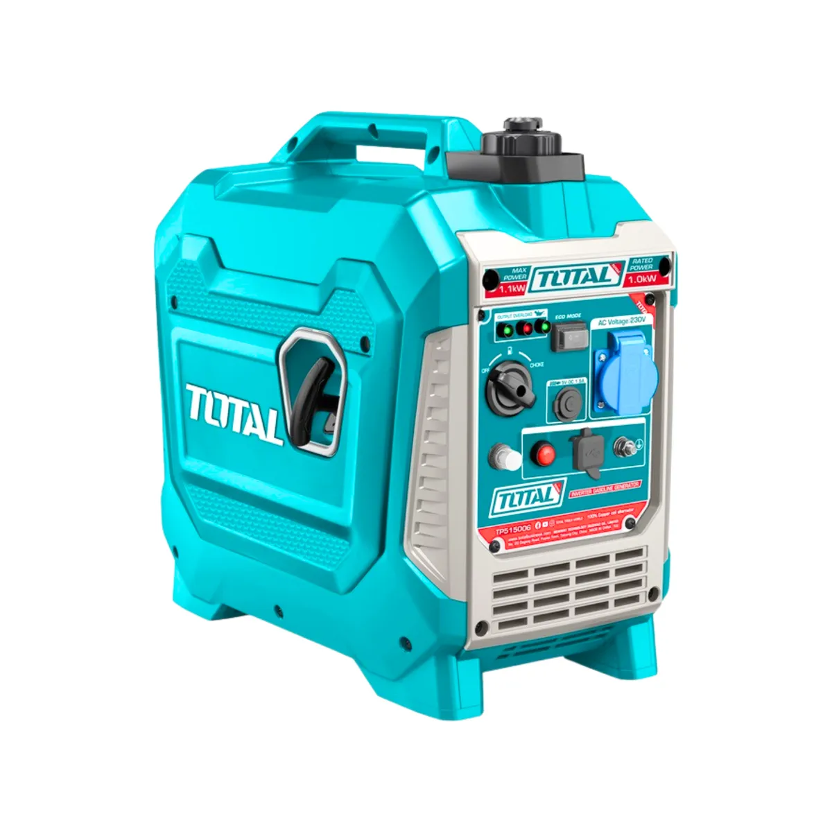 TOTAL TOOLS - Generador gasolinero silencioso encapsulado 1100w Total