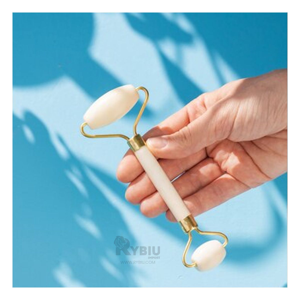 RYBIU IMPORT - Equipo Relajante Facial de Blanco Y+Banderitas Adhesivas