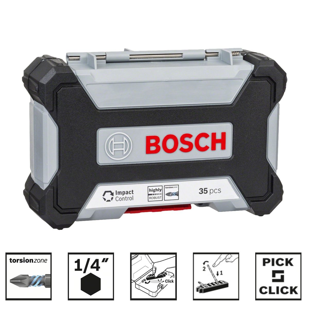 BOSCH - Set MultiConstrución Brocas +puntas para atornillar ImpctControl 35pzs