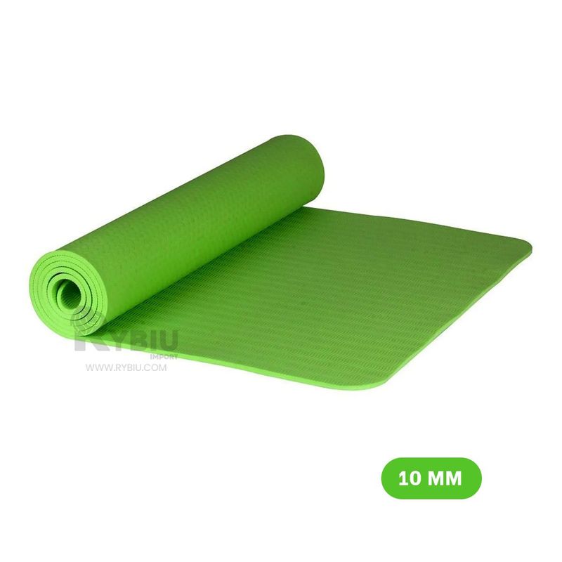 GENERICO - Tapete de Ejercicios de Yoga 10mm Verde Y+Regalo Stickers