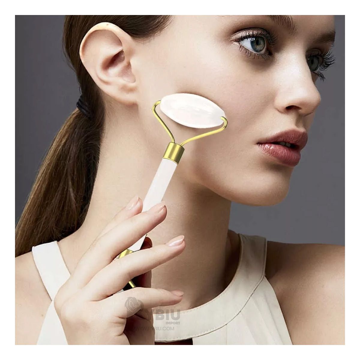 RYBIU IMPORT - Equipo para Masajes Faciales Tono Blanco Y+Post-it Adhesivos